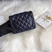 Chanel Mini Flap Bag Navy Blue Lambskin Gold 17cm - 4