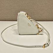 Prada Shearling/Saffiano Mini Pouch White 15x10x5cm - 5