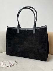 Valentino Garavani Suede Tote Bag Black 38x28x15cm - 2