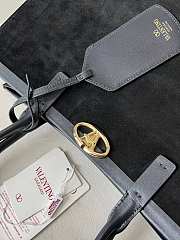 Valentino Garavani Suede Tote Bag Black 38x28x15cm - 3