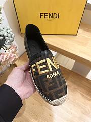 Fendi FF Jacquard Fabric Roma Espadrilles Flat - 2