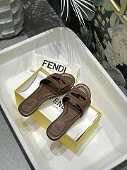 Fendi Baguette Brown Slides - 2