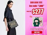 Dior Small Dior Book Tote Oblique Embroidery and Calfskin - 26.5 x 22 x 14 cm - 1