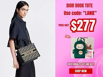 Dior Small Dior Book Tote Oblique Embroidery and Calfskin - 26.5 x 22 x 14 cm