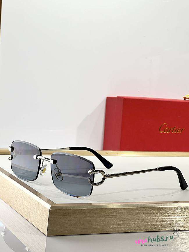 Cartier Rectangle-Rimless Sunglasses - 1
