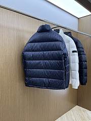 Dior Oblique Down Jacket Blue Technical Jacquard  - 4