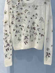Dior Embroidered Sweater White Alpaca - 4