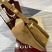 Gucci Medium Horsebit Bag Brown Suede 30x20.5x11cm - 2