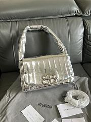Balenciaga Monaco Small Sling Silver Bag 27x16x10cm - 1