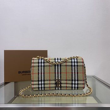 Burberry Vintage Check Boucle Lola Bag 28x6.5x17cm