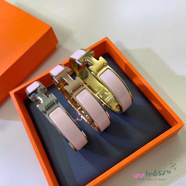 Hermes H Clic Bracelet Pink - 1