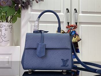 Louis Vuitton Cluny Mini Epi Leather Blue 20x16x7.5cm