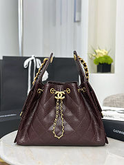 Chanel 25 Small Handbag Dark Brown Caviar 30x26x14cm - 1