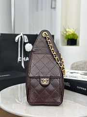 Chanel 25 Small Handbag Dark Brown Caviar 30x26x14cm - 4