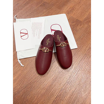 Valentino Garavani V-Logo Mules - Red 