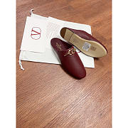 Valentino Garavani V-Logo Mules - Red  - 2