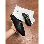 Valentino Garavani V-Logo Mules - Black - 4