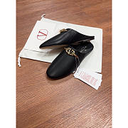 Valentino Garavani V-Logo Mules - Black - 3