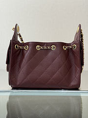 Chanel Mini 25 Handbag Burgundy 22x20x12.5cm - 2