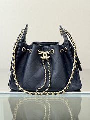 Chanel Mini 25 Handbag Navy Blue Caviar 22x20x12.5cm - 1