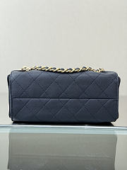Chanel Mini 25 Handbag Navy Blue Caviar 22x20x12.5cm - 5