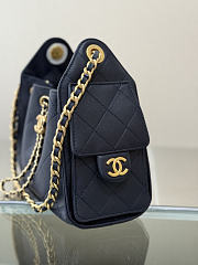Chanel Mini 25 Handbag Navy Blue Caviar 22x20x12.5cm - 4