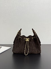 Chanel Mini 25 Handbag Brown Suede 22x20x12.5cm  - 1