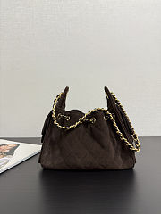 Chanel Mini 25 Handbag Brown Suede 22x20x12.5cm  - 2
