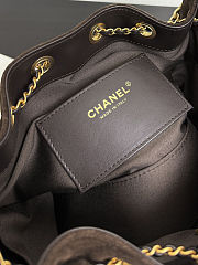 Chanel Mini 25 Handbag Brown Suede 22x20x12.5cm  - 4