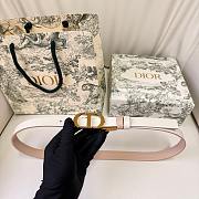 Dior White Pink Belt 2cm - 1