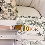 Dior White Pink Belt 2cm - 2