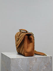 YSL College Brown Suede 24x17x6cm - 3