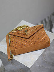 YSL College Brown Suede 24x17x6cm - 2