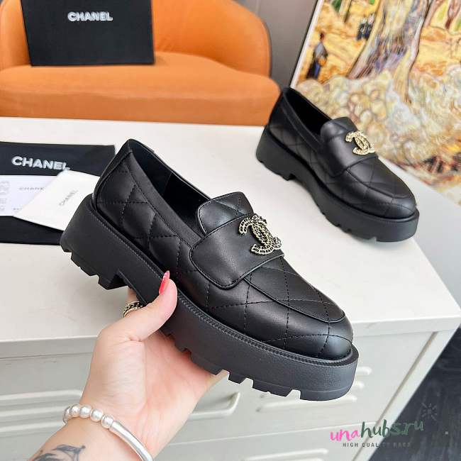 Chanel Moccasins Black  - 1