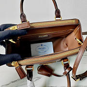Prada Galleria mini leather bag cognac 21x12.5x8.5cm - 5
