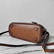 Prada Galleria mini leather bag cognac 21x12.5x8.5cm - 2