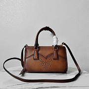 Prada Galleria mini leather bag cognac 21x12.5x8.5cm - 3