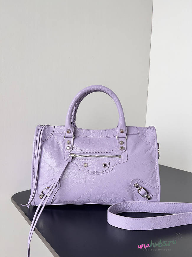 Balenciaga Le City Small Bag Purple 29.9x19.1x9.6cm - 1
