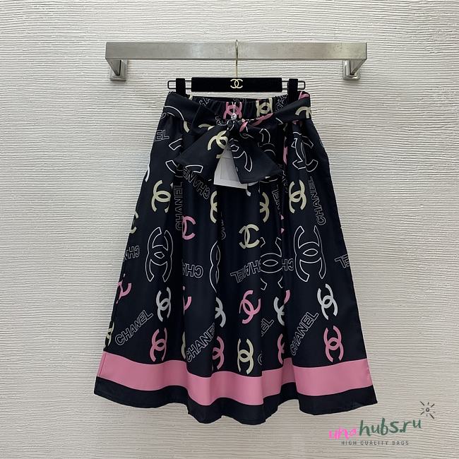 Chanel Logo Print Skirt - 1