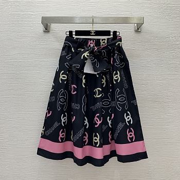 Chanel Logo Print Skirt