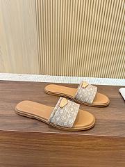 Louis Vuitton Lily Flat Mule Beige - 1