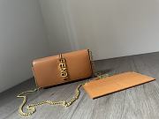 Fendi Fendigraphy Tan FF fabric chain wallet - 1