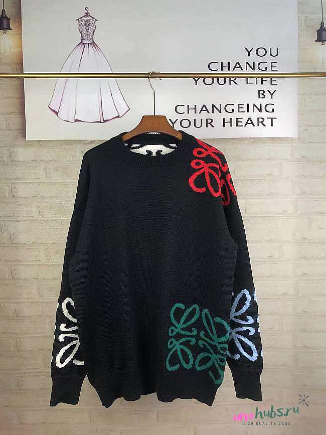 Loewe Intarsia Crewneck Sweater - 1