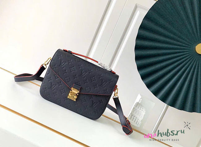 Louis Vuitton Pochette Metis Navy Blue Red 25x19x7cm - 1