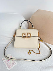Valentino Garavani Small VSling Handbag White 22x9x17cm - 1