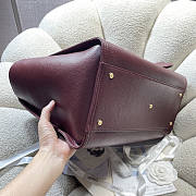 Chanel Tote Bag Burgundy Calfskin 50x30x22cm - 5