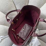 Chanel Tote Bag Burgundy Calfskin 50x30x22cm - 4