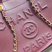 Chanel Tote Bag Burgundy Calfskin 50x30x22cm - 2