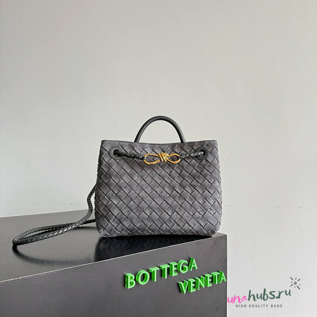 Bottega Veneta Small Andiamo grey suede 25x22x10.5cm - 1