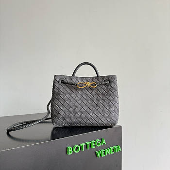 Bottega Veneta Small Andiamo grey suede 25x22x10.5cm